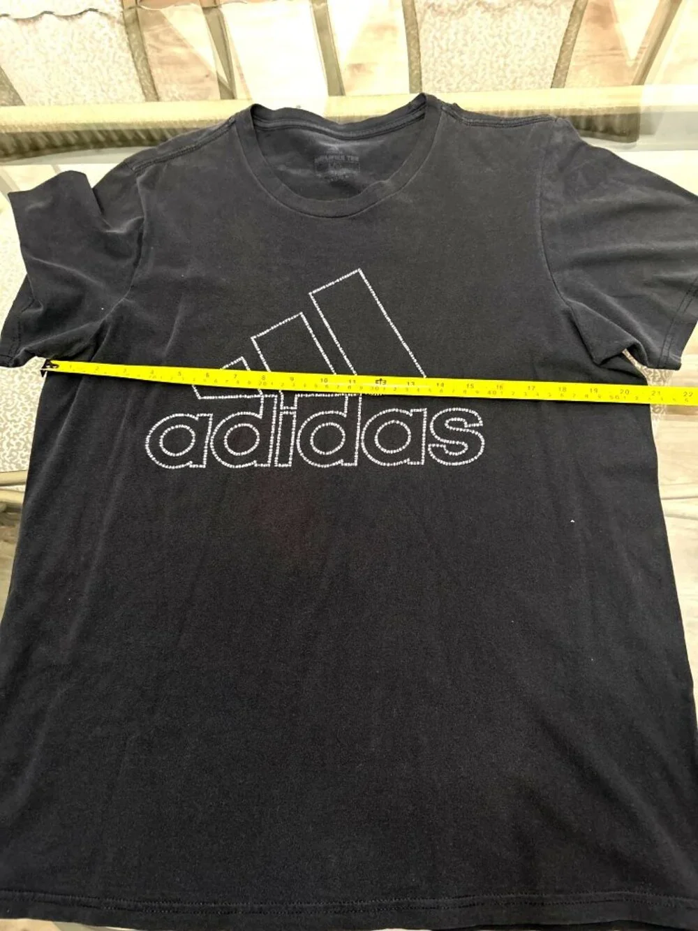 Adidas Amplifier Tee Black T-Shirt Mens L Cotton Casual Athletic Wear
